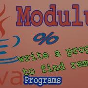 Java Programs Part 09 Remainder Modulus Operator