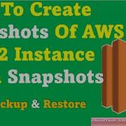 Take Snapshot Of AWS EC2 Instance And Create EC2 Instance From Snapshot Backup Restore Of An EC2