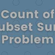 Java Count Of Subset Sum Dynamic Programming