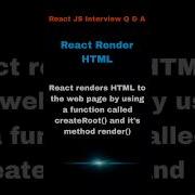 How React Render HTML Reactjs Shorts Viralvideo