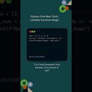 Python Find Max Trick 27 Lambda Function Magic Python Tips Shorts Viral Tricks