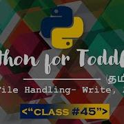 Learn Python In Tamil File Handling In Python TAMIL