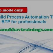SAP Build Process Automation SAP Build BPA BTP Build IRPA Cloud Workflow Training End2End