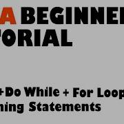Java Beginner Tutorial While Do While For Loops Branching Statement Iteration Statement