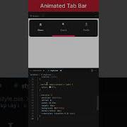 How To Make An Animated Tab Bar Using HTML CSS Shorts