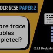 Trace Tables 1 2 OCR GCSE Computer Science J277