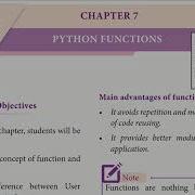 12th Computer Science Chapter 7 Python Functions Part 1