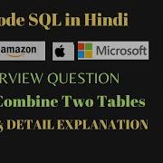Combine Two Tables Leetcode Problem Easy SQL Query
