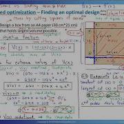 CAL 1 2021 Sep 22 An Example Of Applied Optimization