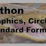 501 Python Circle Using Standard Formula Graphics