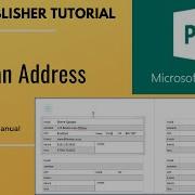 Как создать адресную книгу в Microsoft Publisher