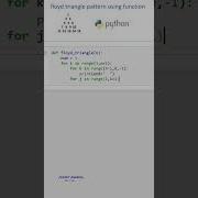 Program To Print Floyd Triangle Pattern Using Function In Python