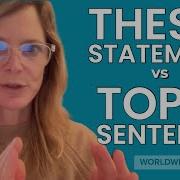 Thesis Statement Vs Topic Sentences English Writing Skills