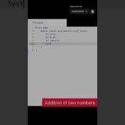 Addition Of Two Numbers In Java Java Javaprojects Education Shorts