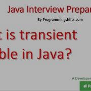 What Is Transient Variable In Java