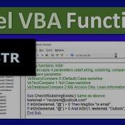 Excel VBA Functions INSTR