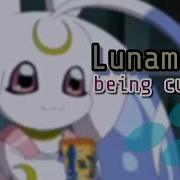 Lunamon Being Cute In Digimon Anime