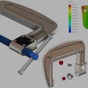 SolidWorks Tutorial 357 C Clamp With Simulation Analysis