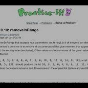 Exercise 10 10 RemoveInRange Java Tutorial Practice It
