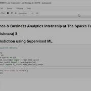 Prediction Using Supervised Machine Learning
