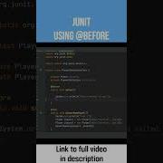 Using The Before Annotation With JUnit