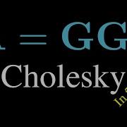 Cholesky Factorization Example Linear Algebra