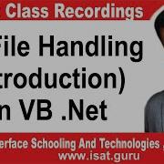 15 File Handling Introduction In VB NET
