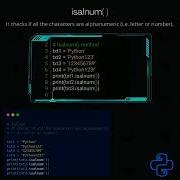 Isalnum Method Python Tutorial Shorts Python Pythonprogramming
