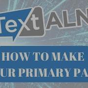 Text ALN How To Make A Primary Page