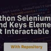 Python Selenium Send Keys Element Not Interactable
