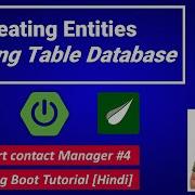 Creating Entities And Tables Smart Contact Manager 4 Spring Boot Tutorial