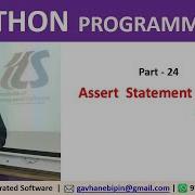 Part 24 Assert Statement In Python Hindi Language