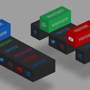 CSS 3D Isometric Social Media Menu Hover Effects 02 OnlineTutorialsYT