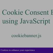 GDPR Cookie Consent Banner Using JavaScript Cookiebanner Js
