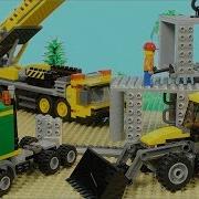 Lego Construction Site Skyscraper Building Mobile Crane Excavator