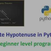 Python Program Pythagoras Theorem
