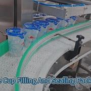 Automatic Ice Cube Cup Filling And Sealing Machine Running At Customer Factroy