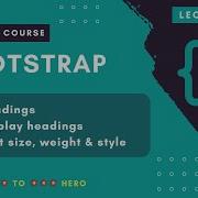 Bootstrap CSS Framework Headings Display Headings Font Classes Bootstrap In Hindi Urdu