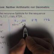 Find Recursive Formula For Discrete Sequence Not Arithmetic Nor Geometric MCR3U