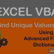 Excel VBA Практическое руководство по поиску уникальных значений расширенный фильтр и словари