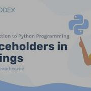 4 Placeholders In Strings In Python