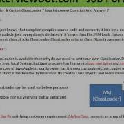 Java Interview Question And Answer What Is Java Class Loader And CustomClass Loader DefineClass