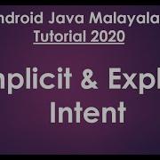 Android Java Malayalam Tutorial 2020 07 Difference Between Explicit And Implicit Intent