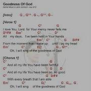 GOODNESS OF GOD Key Of G Lyrics And Chords Praise And Worship Bethel Music
