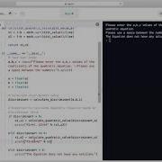 Quadratic Equation Solved In Python