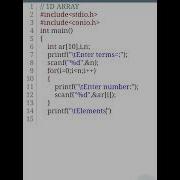 Single Dimensional Array Basic Program Shorts Array Coding Programming Cprogramming Clanguage