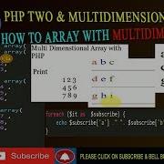 PHP Multidimensional Arrays Php Two Dimensional Array Php Tutorial Avadh Tutor