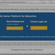 Installing And Using Analytic Solver Desktop And Cloud