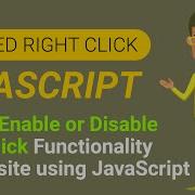 How To Enable Or Disable Right Click Functionality On Website Using JavaScript