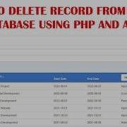 How To Delete A Record From MySQL Database Using PHP And AJAX Part 8